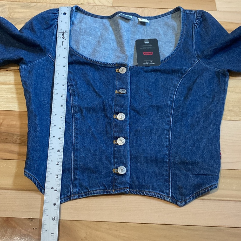 Levi’s Denim Long Sleeve Button-Up Top - Picture 6 of 17